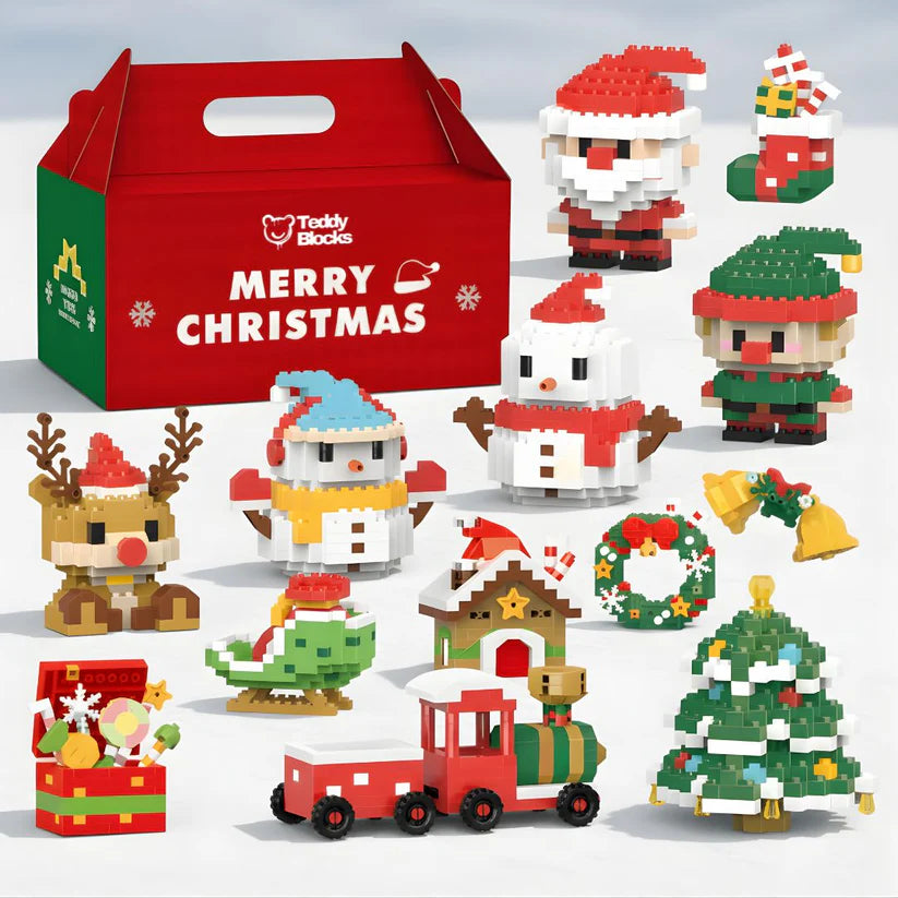 Figuras de Construcción Navideñas TeddyBlocks™